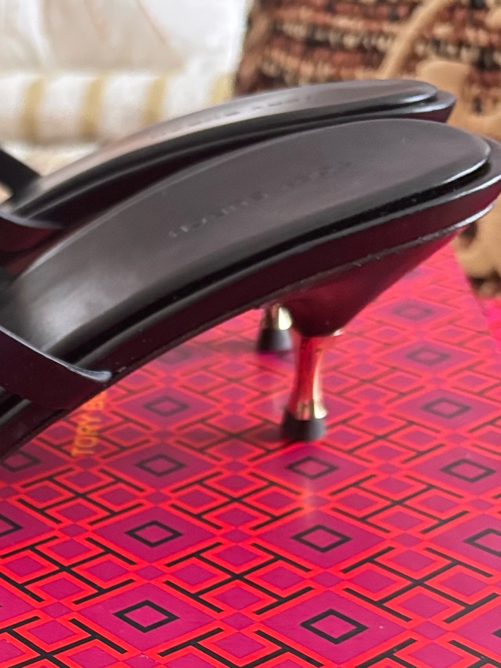 Tory Burch Geo Bombe Kitten Heels. Size 9.5 NEW with Box and Dust Bag. - Picture 5 of 11